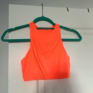 Skins neon orange crop top